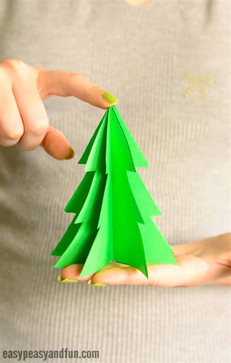 3d Paper Christmas Tree Template For Kids Paper Christmas Tree