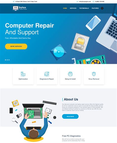 20 Best Wordpress Themes For Computer Repair And Electronics Fixing