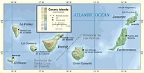 Canary Islands physical map 2007 - Full size
