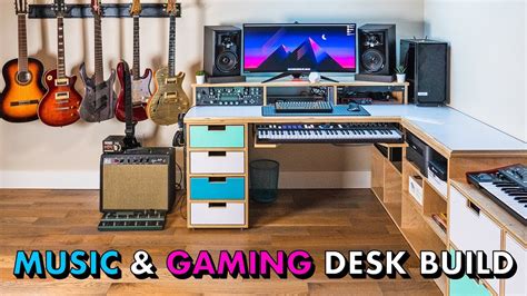 Building The Ultimate Music Studio And Gaming Desk Setup Woodworking