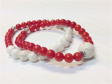 Beaded Coral Bracelets Coral Bracelet Set For Women Coral Etsy