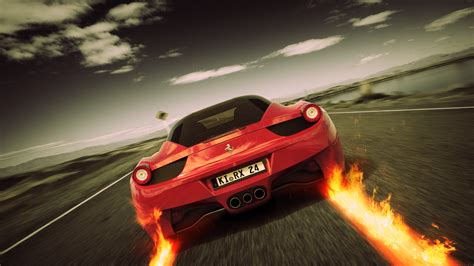 Ferrari 458 Italia On Fire By 3n1 Gm4 On Deviantart