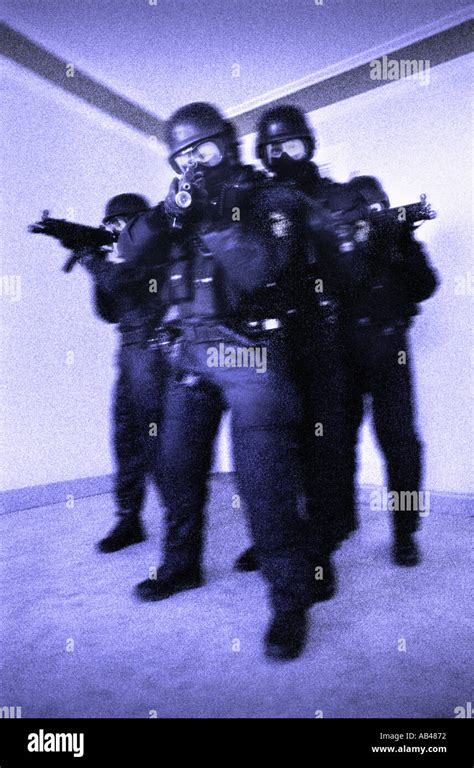 Law Enforcement Swat Team Stock Photo Alamy