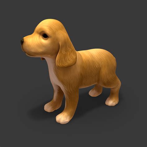 Puppy Rigged 3d Model