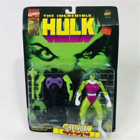 Marvel Comics The Incredible She Hulk Gamma Cross Bow 1996 Action Figure Toy Biz 18 00 Picclick