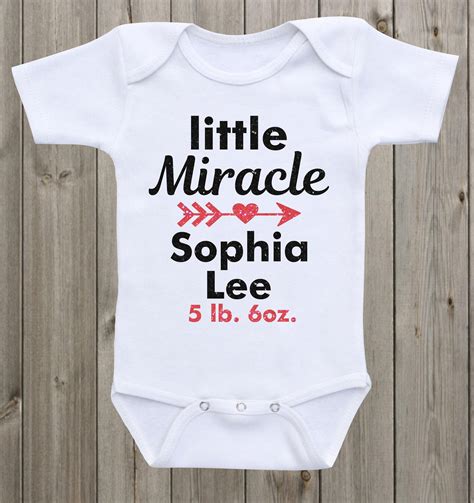 Little Miracle Baby Onesie Newborn Onesie Glitter Shirt Etsy