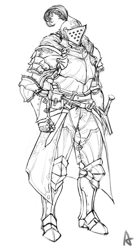 Artstation Knight2 Armond Lee Armor Drawing Fantasy Character