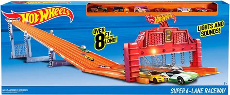 Hot Wheels Super 6 Lane Raceway Orange Buy Online In United Arab