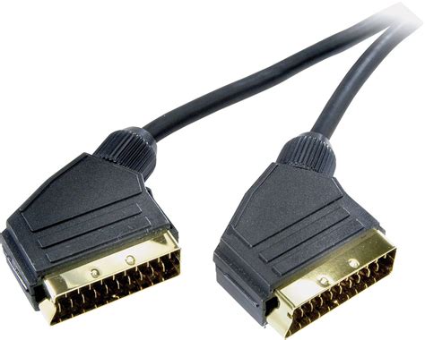 speaka professional scart tv receiver cable [1x scart plug 1x scart plug] 5 00 m black