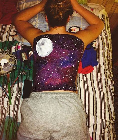 Back Painting Acrylic Paint Galaxy Body Painting Tumblr Paintings