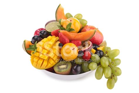 Isolated Bowl Of Fruits Stock Photos