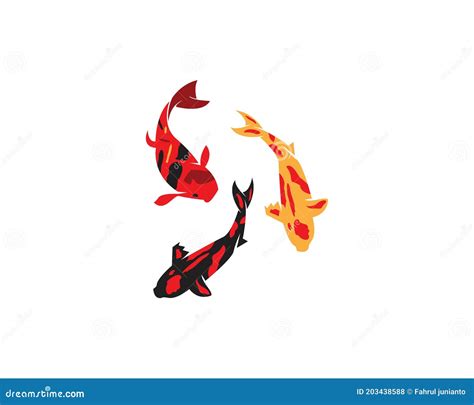 Koi Fish Logo Vector Template Illustration Stock Vector Illustration