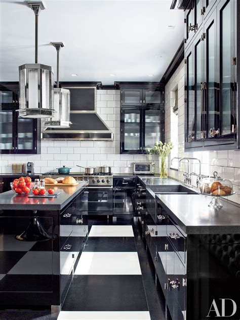 The kitchen is most important place in the home, can you find any home that is without having a kitchen. 9 Beautiful Black-and-White Kitchens from the AD Archives ...