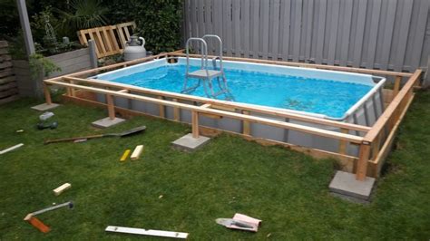 15 Above Ground And In Ground Pool Deck Ideas Diy Swimming Pool Diy