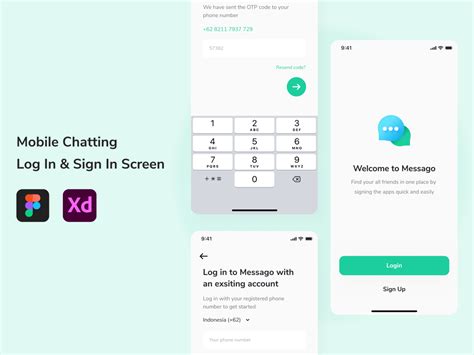 Mobile Chatting Apps Log In And Sign In Uplabs
