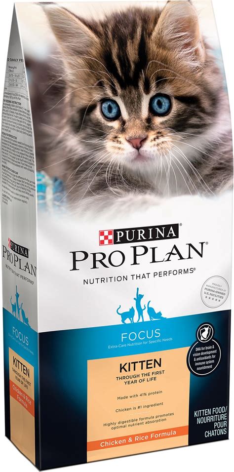 But my one cat put on quite a bit of weight so i swapped to a higher % of meat. Purina Pro Plan Focus Kitten Chicken & Rice Formula Dry ...