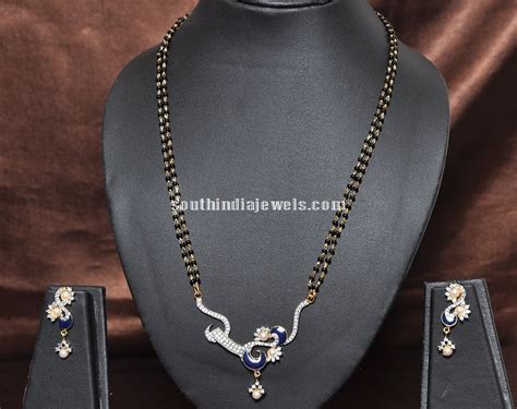 Diamond black beads short necklaces from neelkanth jewellers. Imitation Black Beaded Necklace Design ~ South India Jewels
