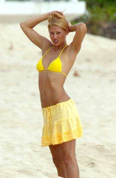 Anna Kournikova S Hot Yellow Bikini In St Barths Celebrity