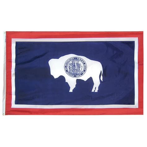 Wyoming State Flag 5x8 Ft Nylon Official State Design Specifications