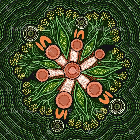 Green Aboriginal Painting Download Graphics And Vectors