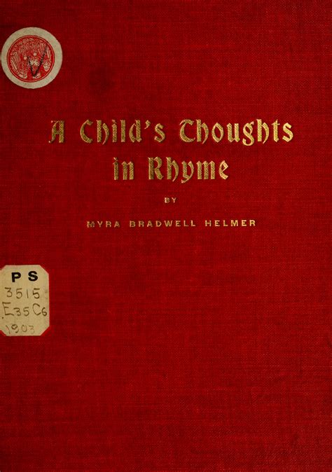 A Childs Thoughts In Rhyme Library Of Congress