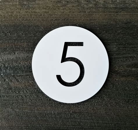 Round Number Plaque Exam Room Numbers Door Number Sign Apartment