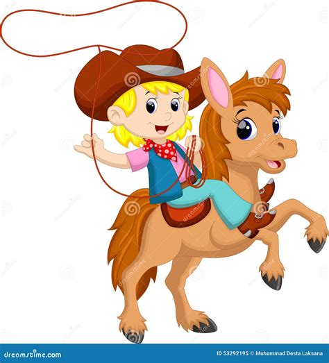 cowgirl jedzie konia z lasso ilustracji ilustracja złożonej z konia jedzie 53292195