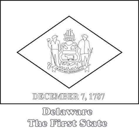 Large Printable Delaware State Flag To Color From Netstatecom