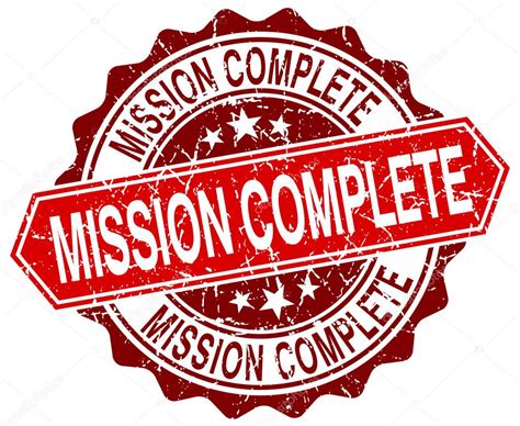Mission complete red round grunge stamp on white Stock Vector Image by ...