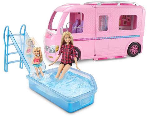 Barbie Dream Camper Camioneta Camping Play Set Piscina Tobogán De Agua