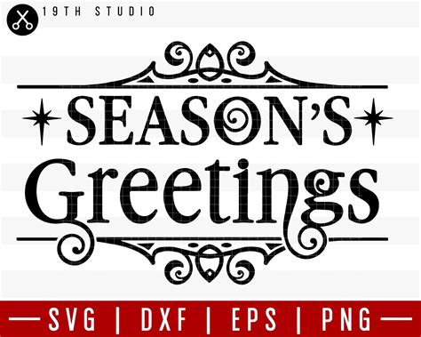 Seasons Greetings Svg M36f13 Craft House Svg