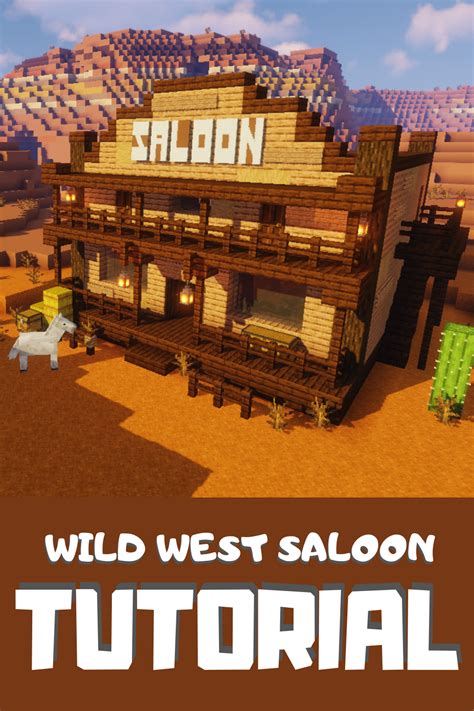 Minecraft How To Build A Wild West Saloon Tutorial Minecraft