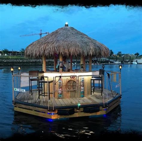 you can cruise around the long island sound on this floating tiki bar in connecticut tiki bar