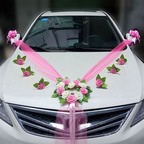 Outdoor wedding ideascountry weddingcountry living. Wedding Car Decoration Sets Artificial Flower Diy Garlands ...