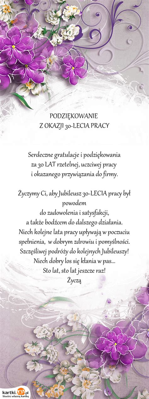 Yczymy Ci Aby Jubileusz Lecia Pracy By Powodem Darmowe Kartki