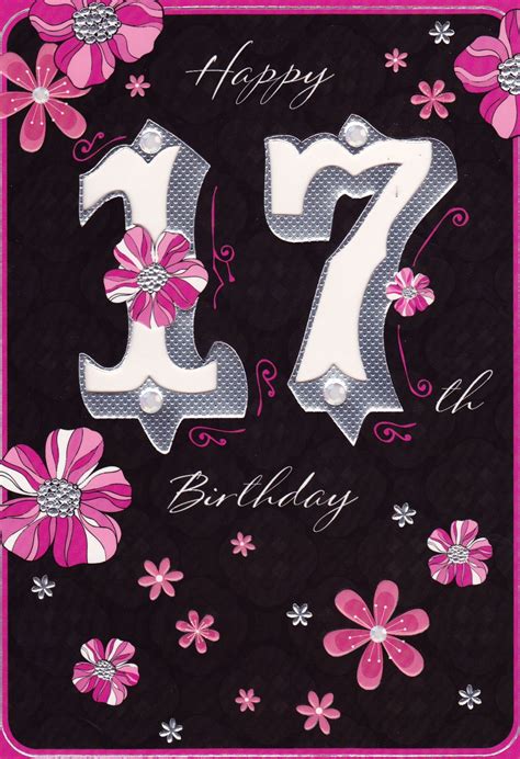 Happy 17th Birthday Juliette Home Cards Birthdays 13 18 Happy 17th