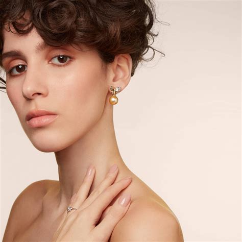 Ct Yellow Gold South Sea Golden Pearl Earring Drops Annoushka Canada