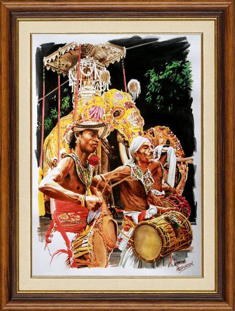 The Perahera Painting By Gamini Abeykoon Saatchi Art
