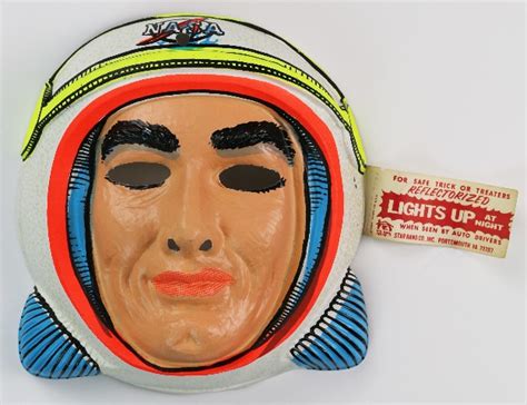 Vintage Nasa Astronaut Halloween Mask Star Band 1960s 1970s Y087