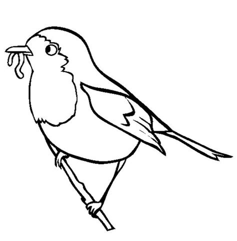 Free printable batman and robin coloring pages. Robin Eating Worm Coloring Page : Kids Play Color