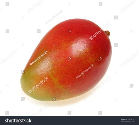 Red Mango Fruit Isolated Against White Background Stock Photo 19773178