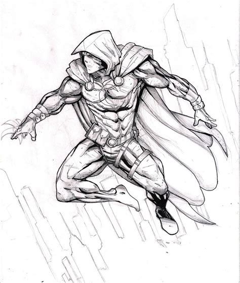 Moon Knight By Vega Knight Drawing Moon Knight Knight Tattoo