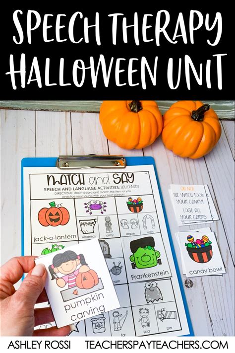 Halloween Speech Therapy Activities For Articulation Language