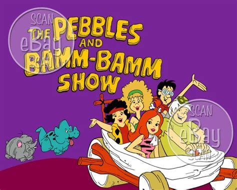 Rare Pebbles And Bamm Bamm Show Cartoon Tv Photo Hanna Barbera Studio