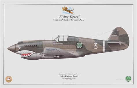 Flying Tiger P 40 Warhawk Signed Prints Matched Set Of 6 National