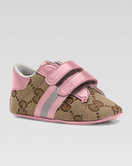 Gucci Ace Double Strap Sneaker Pink Baby With Images Baby Kids