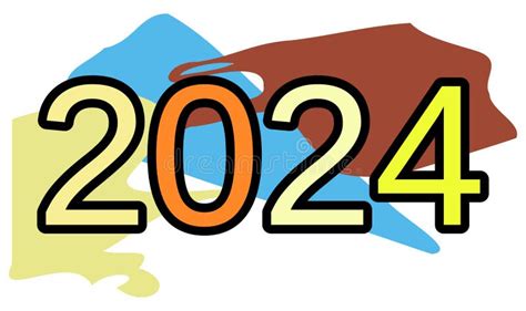 Año 2024 Calendario De Cuadrícula De Una Página Mes Multicolor Sobre