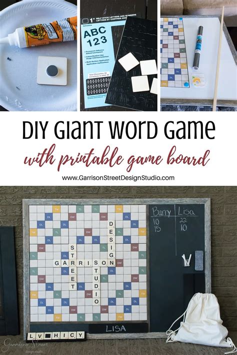Diy Giant Word Game With Printable Game Board Garrison Street Design