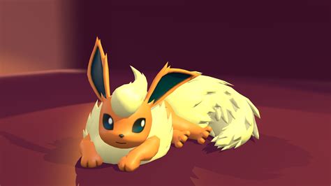 Stl File Lying Down Flareon Sculpt・3d Printer Design To Download・cults