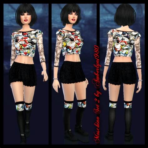 Outfits And Rose Tattoo At Amberlyn Designs Sims 4 Updates